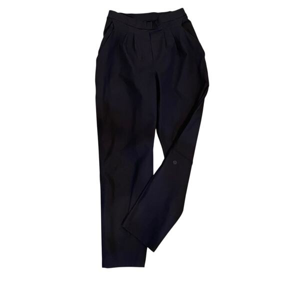 Size 4 LuLulemon Pull On Womens Black Trouser Pants High Rise - Picture 2 of 14